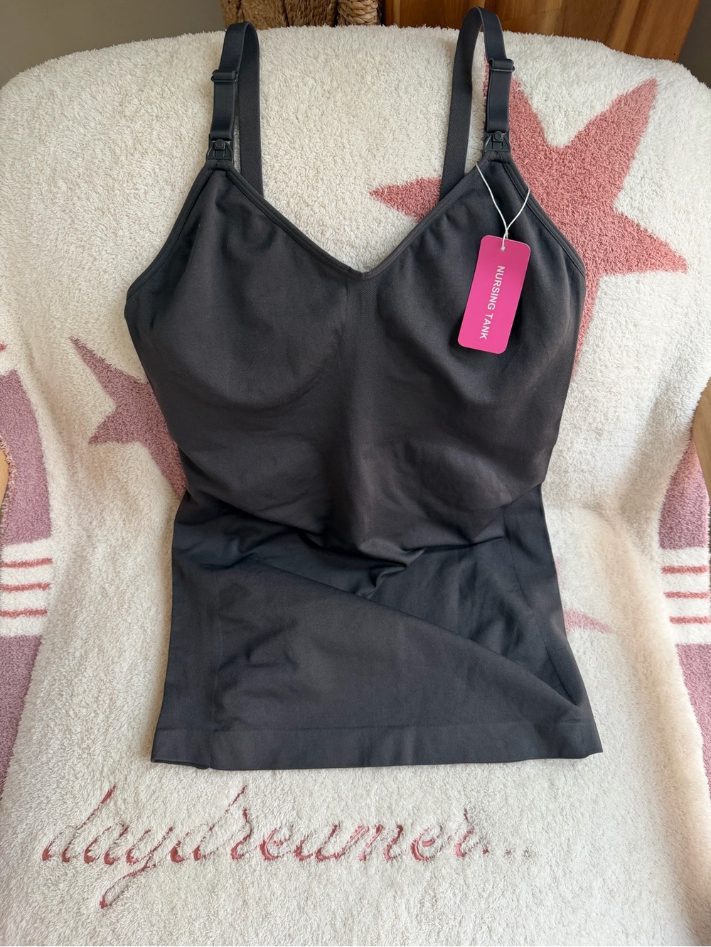 Nursing Tank Top - Black- NWT- Med